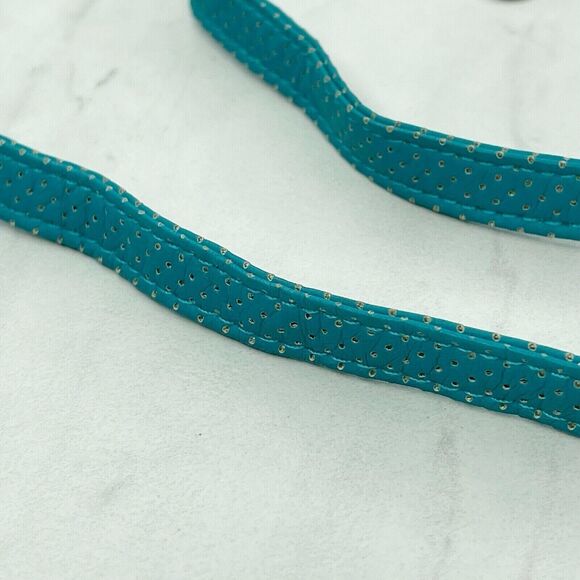 Blue Perforated Faux Leather Chain Handbag Strap Replacement ✨ - Picture 5 of 12